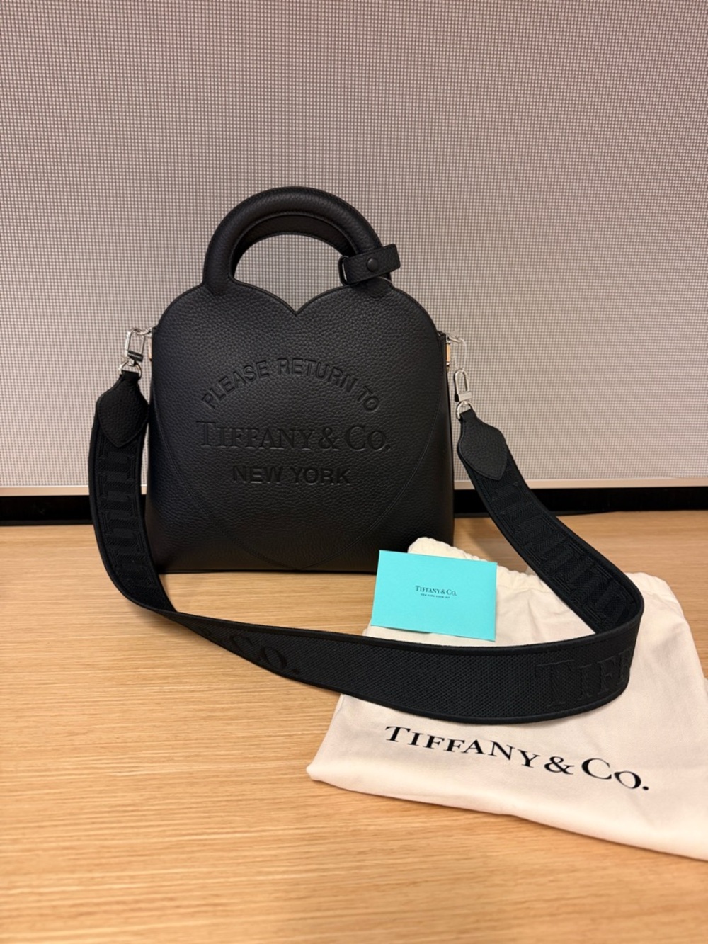 NWT TIFFANY & CO Black Taurillon Leather RTT Return To Tiffany Tote Bag - Picture 2 of 15
